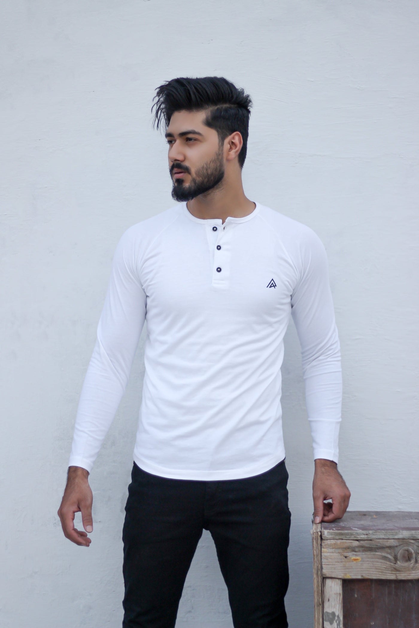 The Absolute White Henley